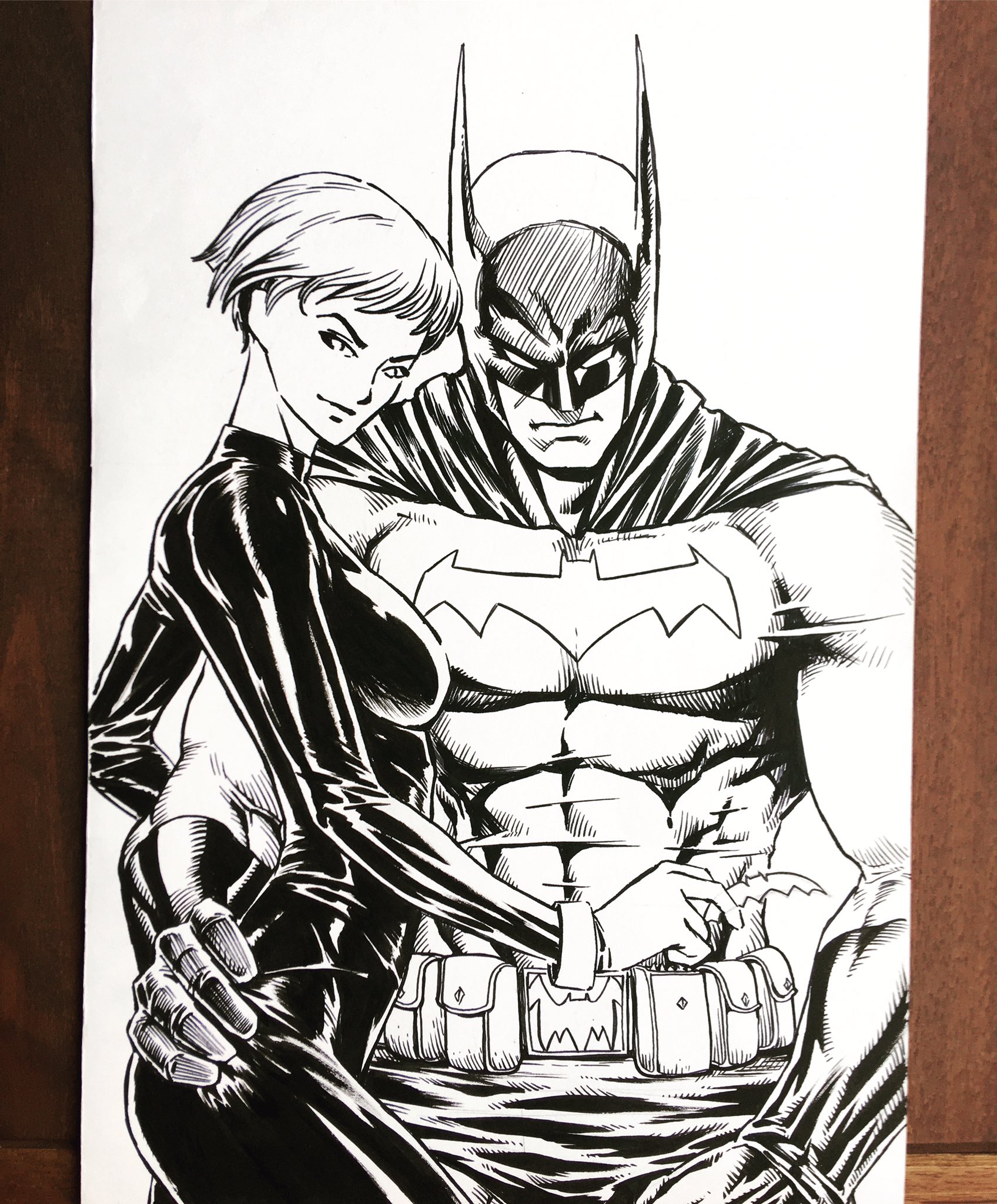 Twitter 上的 Harry Simoes Bat Cat Illustration Portfolio Artist Inking Comics Dccomics Girl Bodysuit Leathery Batman イラスト バットマン キャットウーマン 線画 アメコミ アメコミイラスト T Co V52drhjxeh Twitter