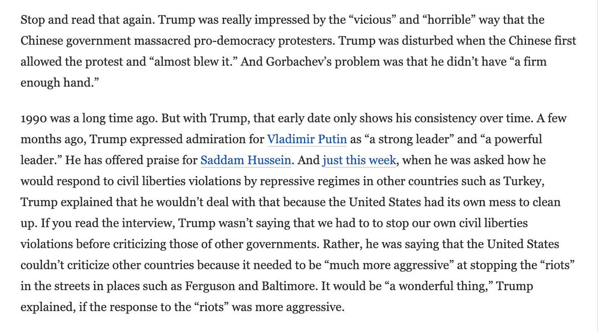 Second, I'm not sure if this counts as a mistake, but in 2016 I was seriously worried that Trump would succeed in coopting federal law enforcement to act out all of his authoritarian impulses. Below is from my post, "Imagining a Trump Justice Department."  https://www.washingtonpost.com/news/volokh-conspiracy/wp/2016/07/22/imagining-a-trump-justice-department/