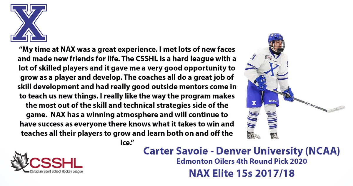 Register today for our #NAX evaluation camps!
U15: April 9-11, 2021
U18/U16: May 14-16, 2021

naxhockey.com/nax-hockey/