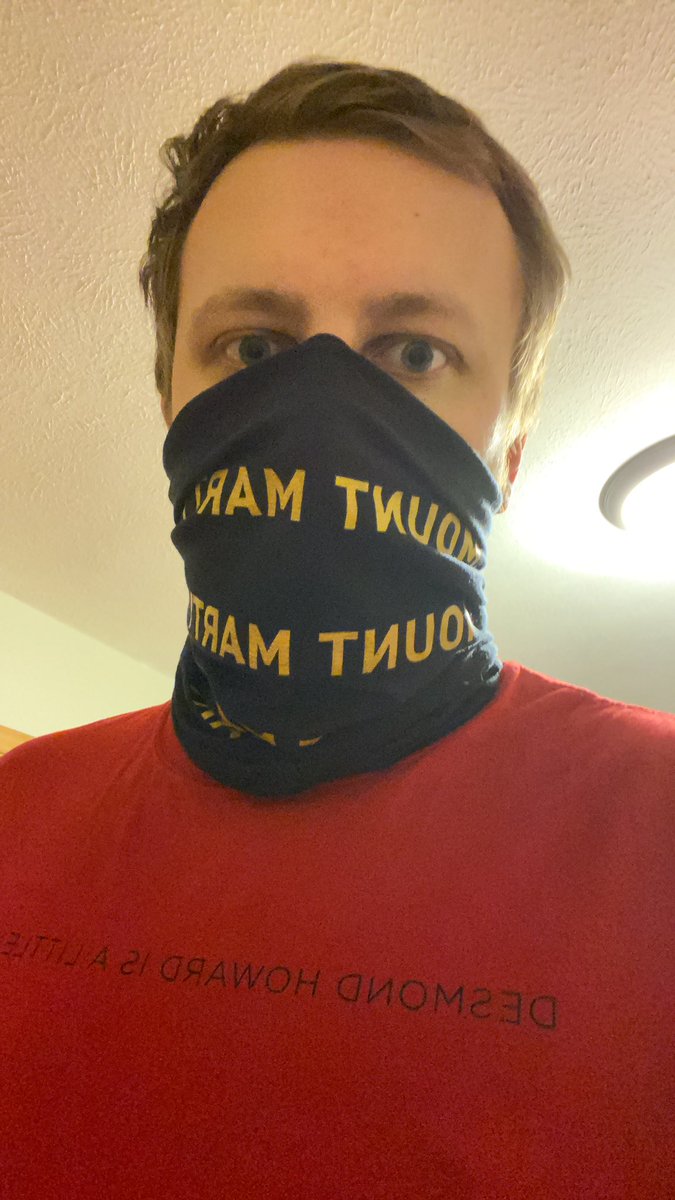 Repping the face cover proudly after a nice win for <a href="/MMULancersWBB/">Mount Marty Women’s Basketball</a>.

Hoping for a #LancerSweep