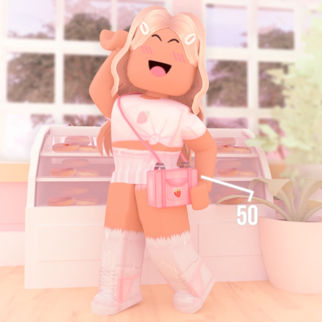 Cute pink pastel roblox gfx ♡︎♥