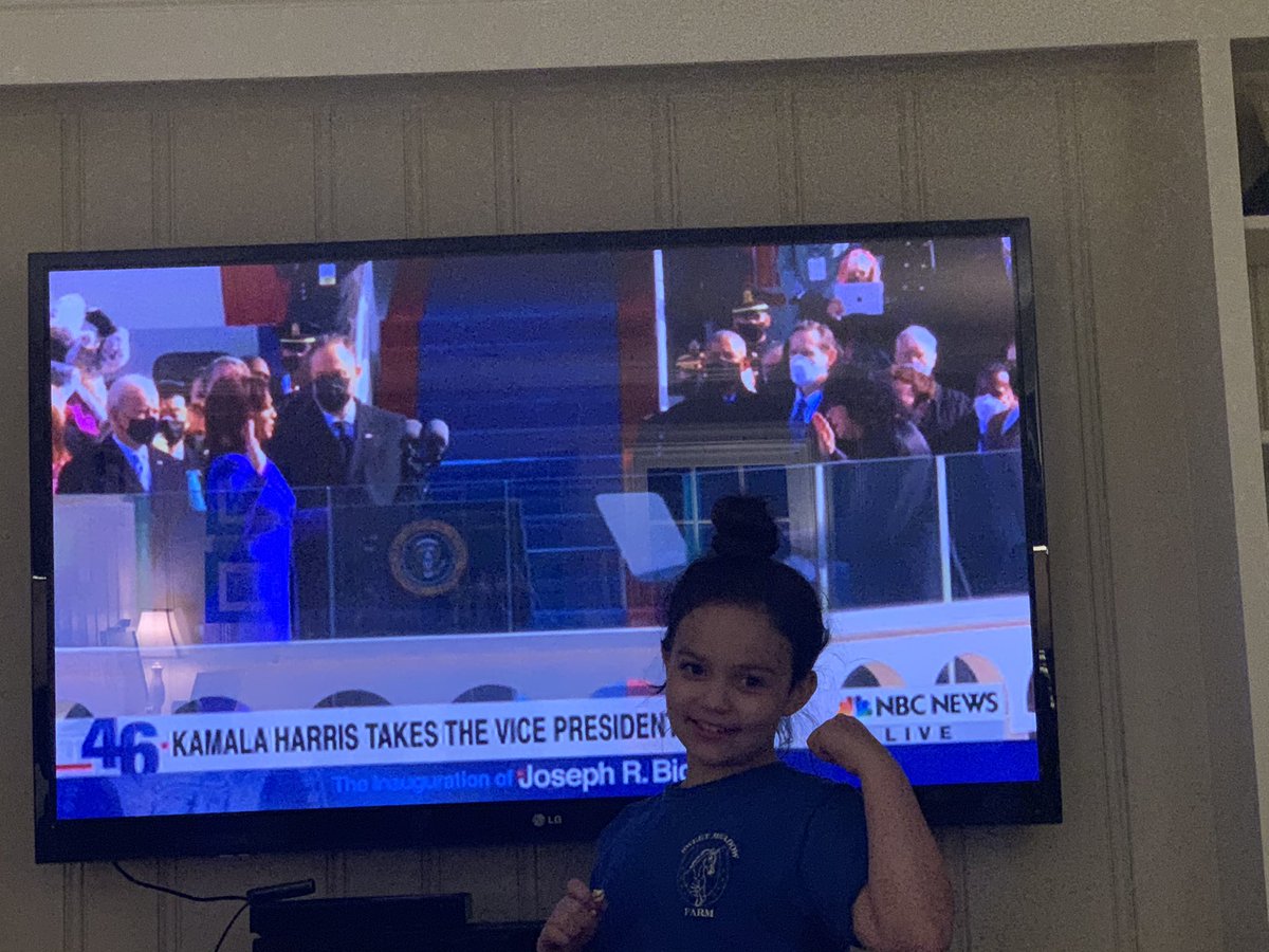 staceydlerner's tweet photo. This says it all. Thank you @VP for showing our girls what’s possible. https://t.co/jqqWHkWfeO