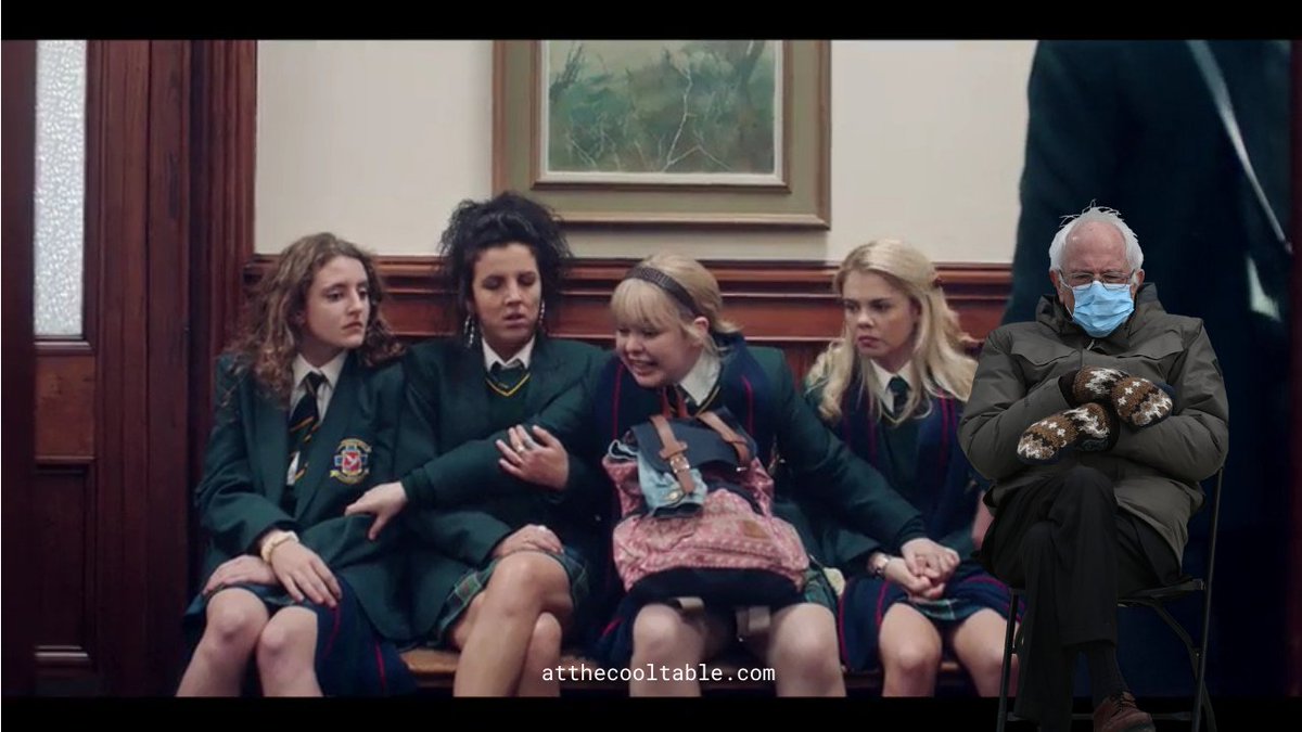 thecool_table's tweet photo. We've got to back each other up. 

#Bernie #Berniesmittens #DerryGirls @nicolacoughlan @LisaMMcGee https://t.co/GscMx3GPfd