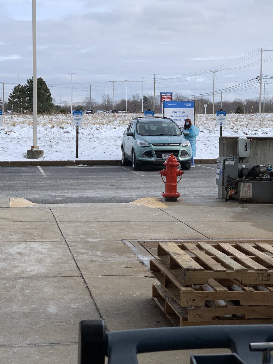 Great to see our awesome caregivers at the Lorain FHC braving the cold weather while testing our patients. Thanks for all you do!