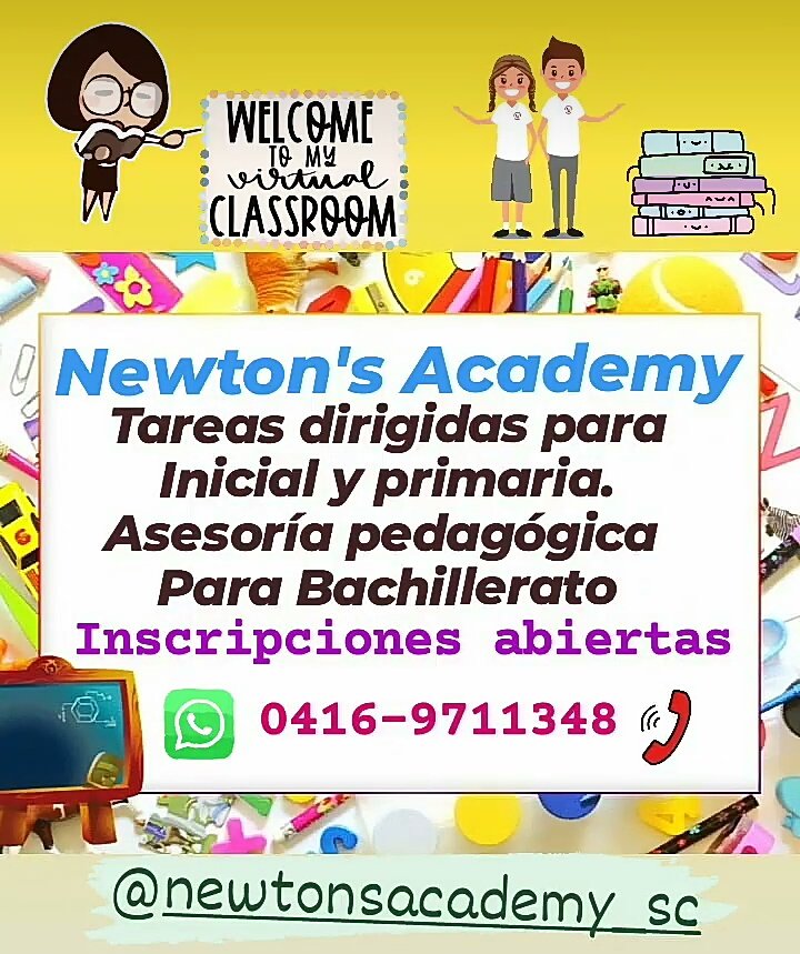 Jessicavivasv's tweet photo. Newton's Academy ofrece el servicio de Guardería Infantil, tareas dirigidas, asesoría pedagógica, cursos de inglés y mucho más. 
Estamos ubicados en el sector de santa Teresa, urbanización La Villa.
Contáctanos al 0416-9711348 https://t.co/Inb1tYOWRs