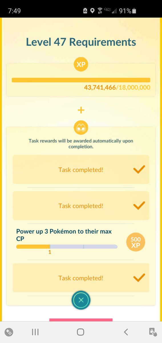 jen_deslauriers's tweet photo. Getting there !!!!! #PokemonGO #levleup https://t.co/BmpJcMLqt5