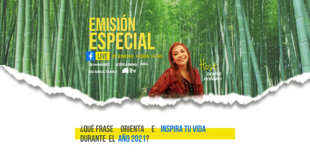 iredesNET's tweet photo. 🎬🎤 Qué frase orienta e #InspiraTuVida durante el #Año2021 👇👇
✔💡Sumáte💡 a la conversación en red como ya lo hicieron televidentes que nos contaron de 💙 a 💙 qué frase inspira y orienta su vida, en sus casos, durante el año 2021 🌈 https://t.co/qsIW0vN0Mq