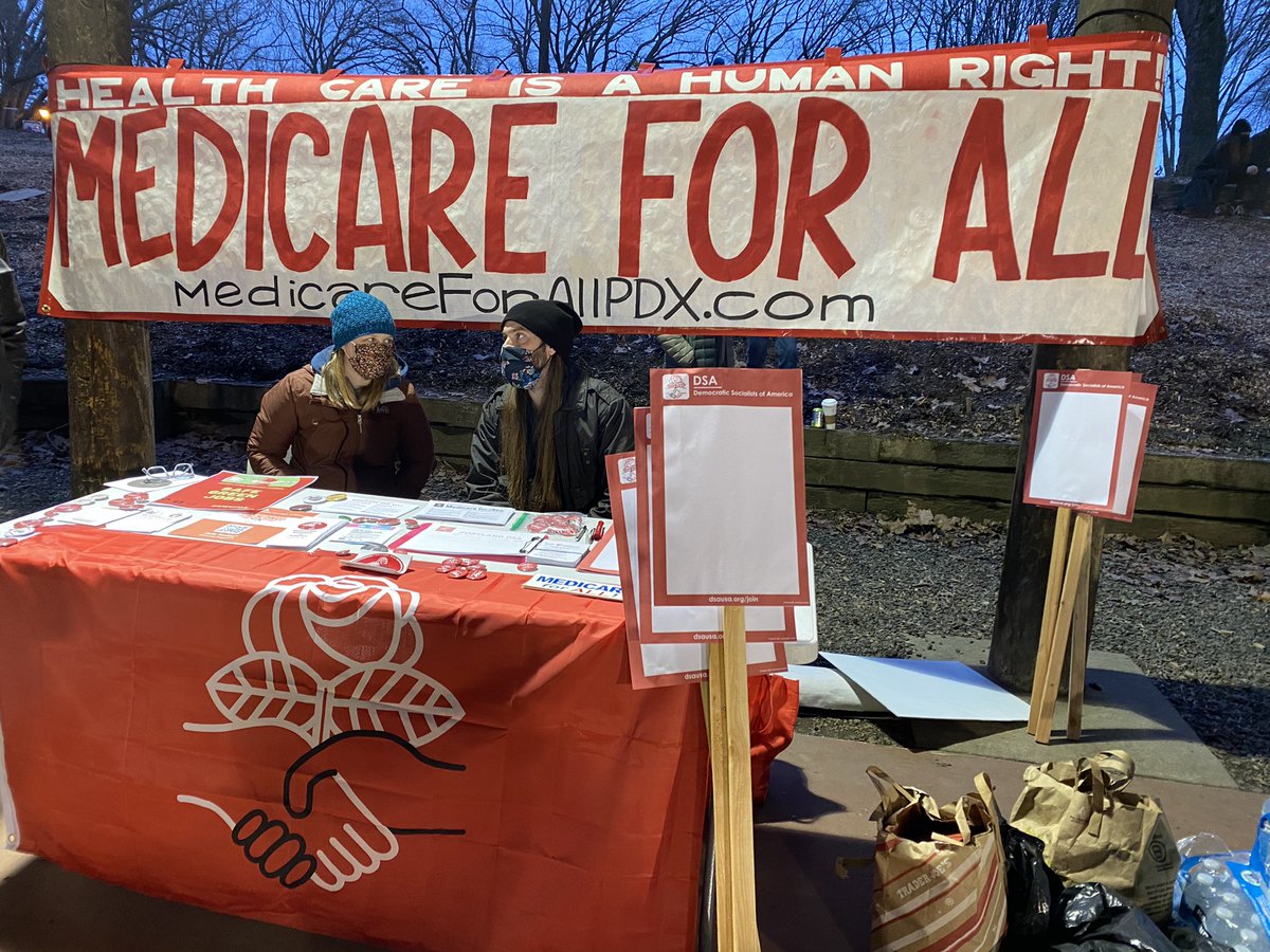 The democratic socialist of America also have a booth set up. If you’re looking for a way to get involved with the movements, and fight for progress for our country, but you don’t feel safe coming out to protests and being on the streets physically, the DSA is a good way to go.