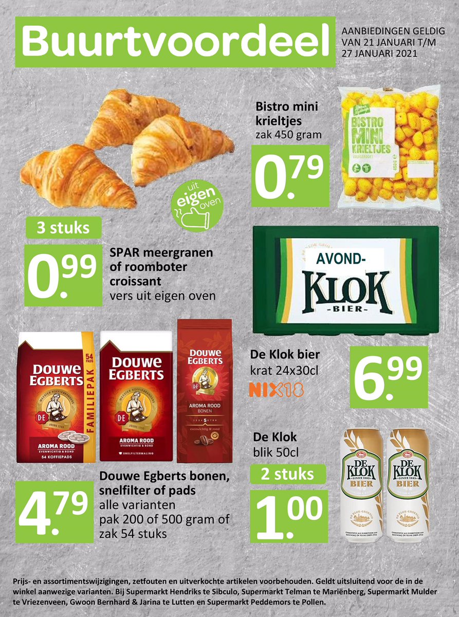 Onze nieuwe flyer, geldig vanaf donderdag 21-1 t/m woensdag 27-1