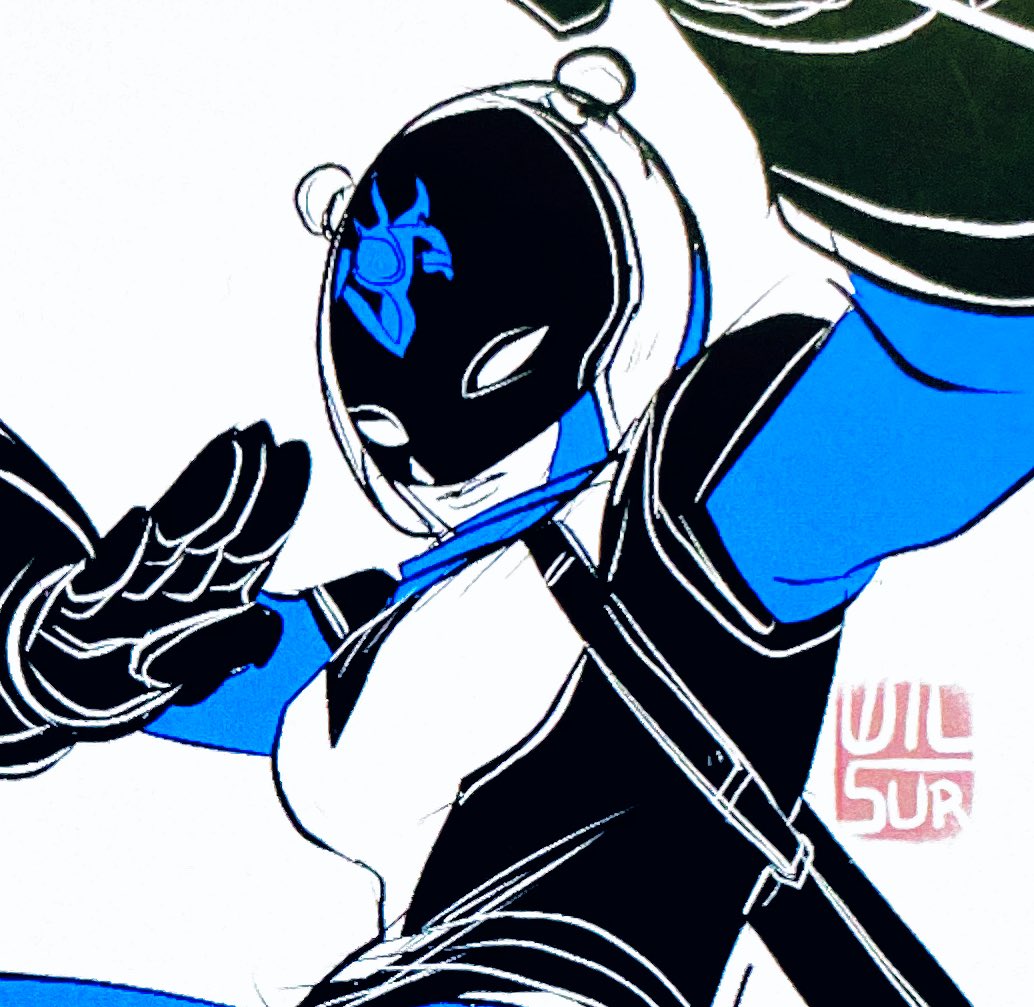 ✨Quick afternoon sketch 💙Blue Iris, Flower Ninja Ayame of the