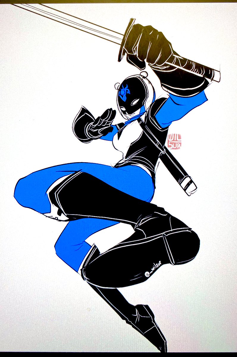 ✨Quick afternoon sketch 💙Blue Iris, Flower Ninja Ayame of the