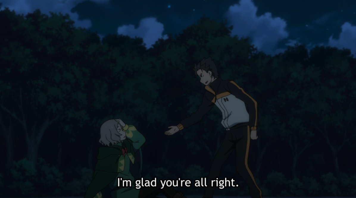 Subaru giving Otto that headbutt for worrying him was GREAT. Otto didn't heed his own advice given in EP39, by going off to fight Garfiel when he was only supposed to talk. He did things by himself, and Subaru calls him out for that risk. Their friendship is very genuine & great.