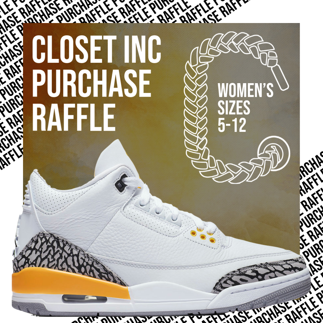 TheClosetInc's tweet photo. CLOSET INC PURCHASE RAFFLE 
-Air Jordan Retro 3 "Laser Orange" (Women's)-

To qualify: 
1. Retweet this post 
2. Sign up via the link in our bio 

All participants must be following/have a customer account with The Closet Inc. 

Entries close at 5 PM. https://t.co/p3qHyESWGs