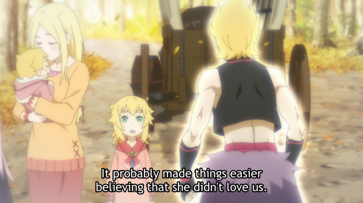 The last slap of reality, and what finally crumbles Garfiel's delusions comes from his own sister, called out on every aspect & weakness of his.