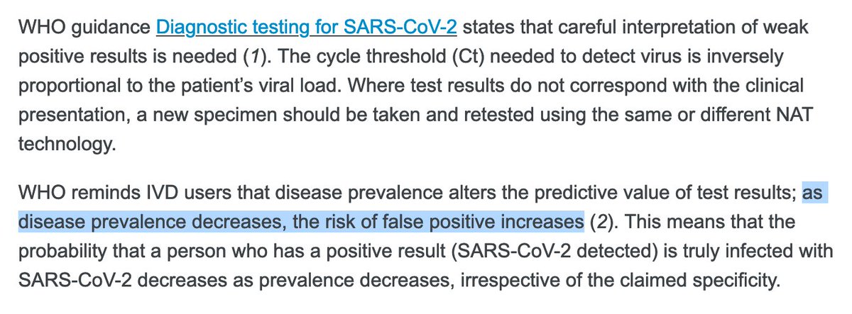 So after a year of fraudulently reporting "cases" & "dying with  #COVID", the geniuses at the WHO are finally admitting everyone has been producing massive  #PCR false positives. "Provide the Ct value in the report to the requesting health care provider."It's been a scam....