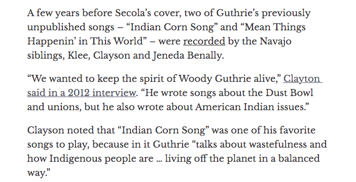 kthalps's tweet photo. Woody Guthrie's "This Land Is Your Land," is not a celebration of settler colonialism. The lyrics do not describe the way the country was founded. If people want to cancel Guthrie, they should also cancel Paul Robeson for recording "Ballad For Americans."  https://t.co/DDN8hdZ9UV https://t.co/6cwwi05mqJ