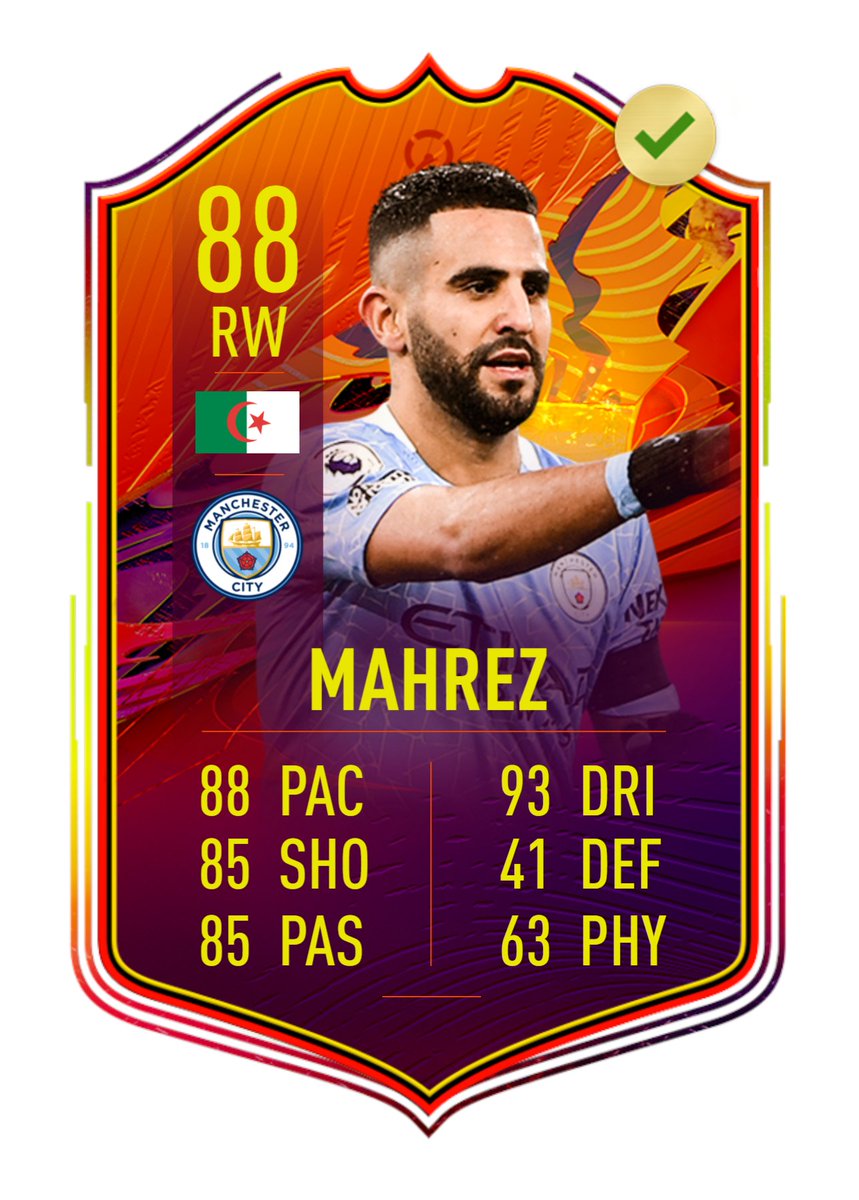 ✅3-1 vs Chelsea
✅1-0 vs Brighton
✅4-0 vs Crystal Palace
✅2-0 vs Aston Villa
🇩🇿Riyad Mahrez es el primer #Headliner de #FUT que consigue la actualización por la racha de 4 victorias de su equipo, el Manchester City.
⚠️Será actualizado a 88 el próximo miércoles. https://t.co/wmc4wjYnHT