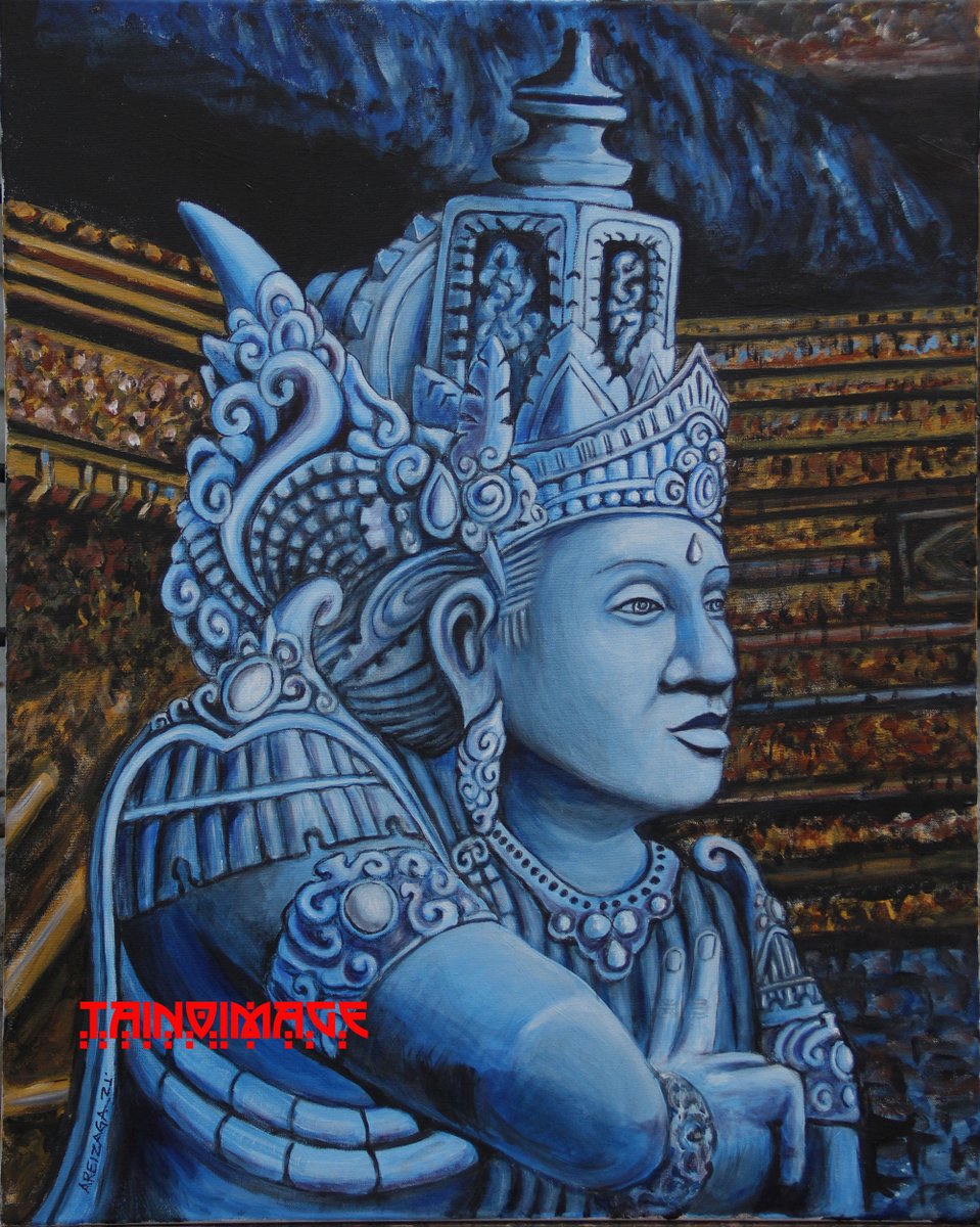 tainoimage's tweet photo. Buddha: Because all religions matter. 24x30 Acrylic on stretched canvas. #Buddha Available https://t.co/no4AXcOf7W