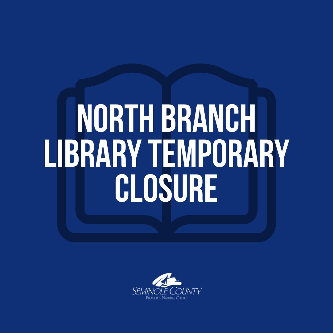 seminolecounty's tweet image. The North Branch Library (Sanford) is temporarily closed due to suspected incident of arson resulting in minor damage. During the incident, the building was evacuated; no injuries were reported. Investigations are ongoing. Reopening details TBD.