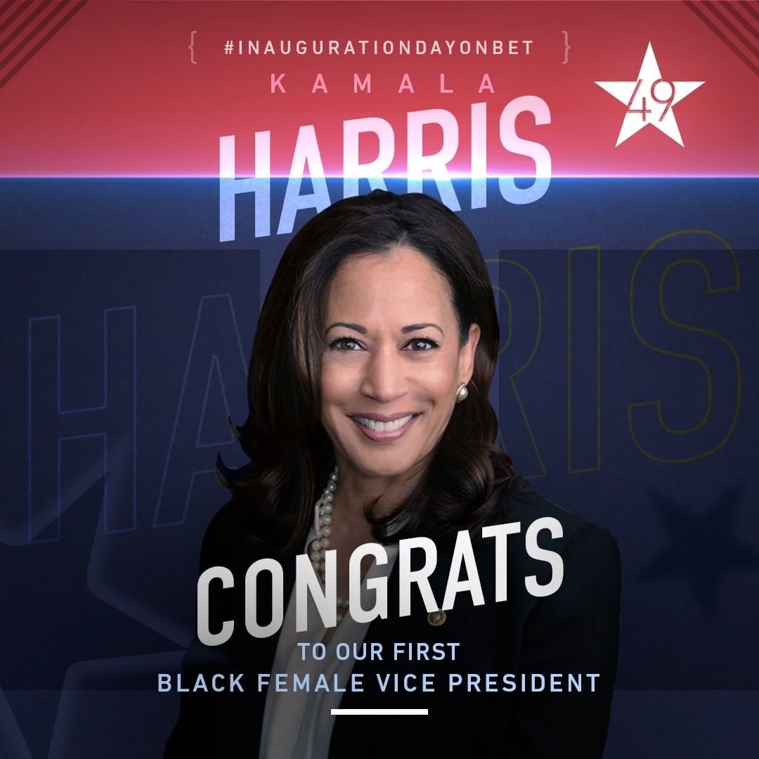 MADAM VP <a href="/KamalaHarris/">Kamala Harris</a> ❤️🙌🏽#BETCelebratesHER #InaugurationDay 
BETCelebratesHER.com