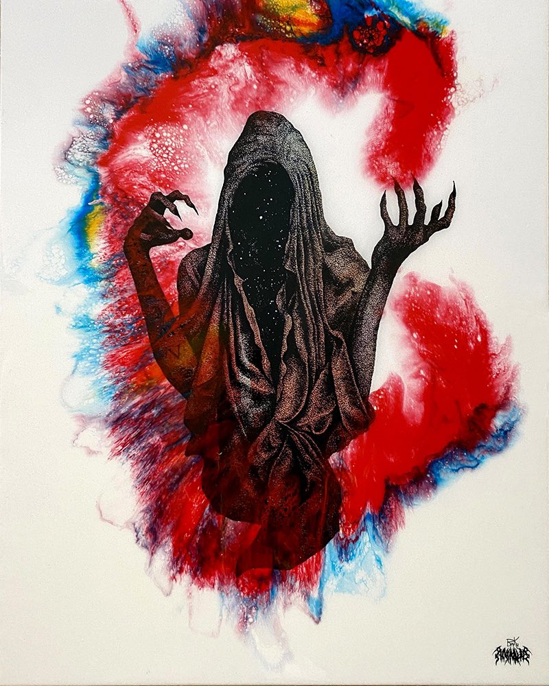 bakuartiste's tweet photo. So happy we got to collaborate with #Animvs on this one. Here’s our first Collab of 2021. ASHEN #dark #darkart #resinart #abstractfigurative #abstractpainting #modernart https://t.co/FTzdqGy0Pq