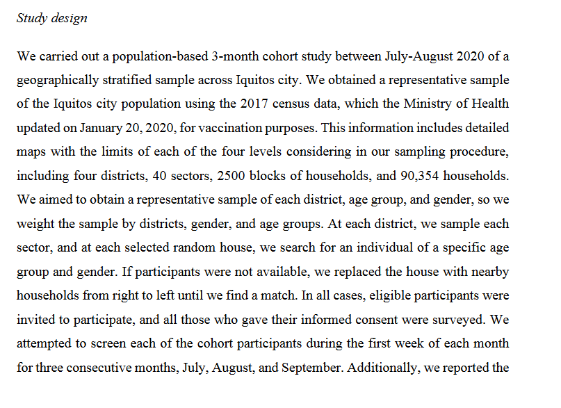 Sampling for the survey was random and systematic - serological study was carried out with the Biotech Co LTD IC assay. On the 1 month follow up mark the study found ~65% seropositive adjusted 68% to account for those lost to follow up. 2/n