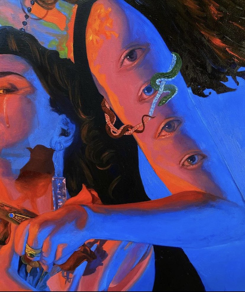 refrescofresco's tweet image. Inmortalizada en óleo por una de mis artistas favoritas: @c0ol_mom ❤️💙

~I will forever be a surrealist fantasy~