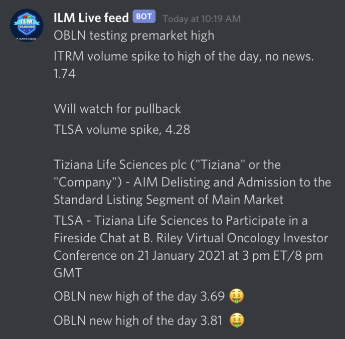 iTradewithDT's tweet photo. $OBLN
Our automated system alerted #OBLN at 8.30am this morning when the stock was at $2.75 mark. It ended up touching $10+later. This system is designed to update you on every single mover and their news every 30 seconds.
$AMZN $AAPL $ZM $NIO $XPEV $TSLA $UBER $BABA $ROKU $CVNA https://t.co/BtfR0tUAZB