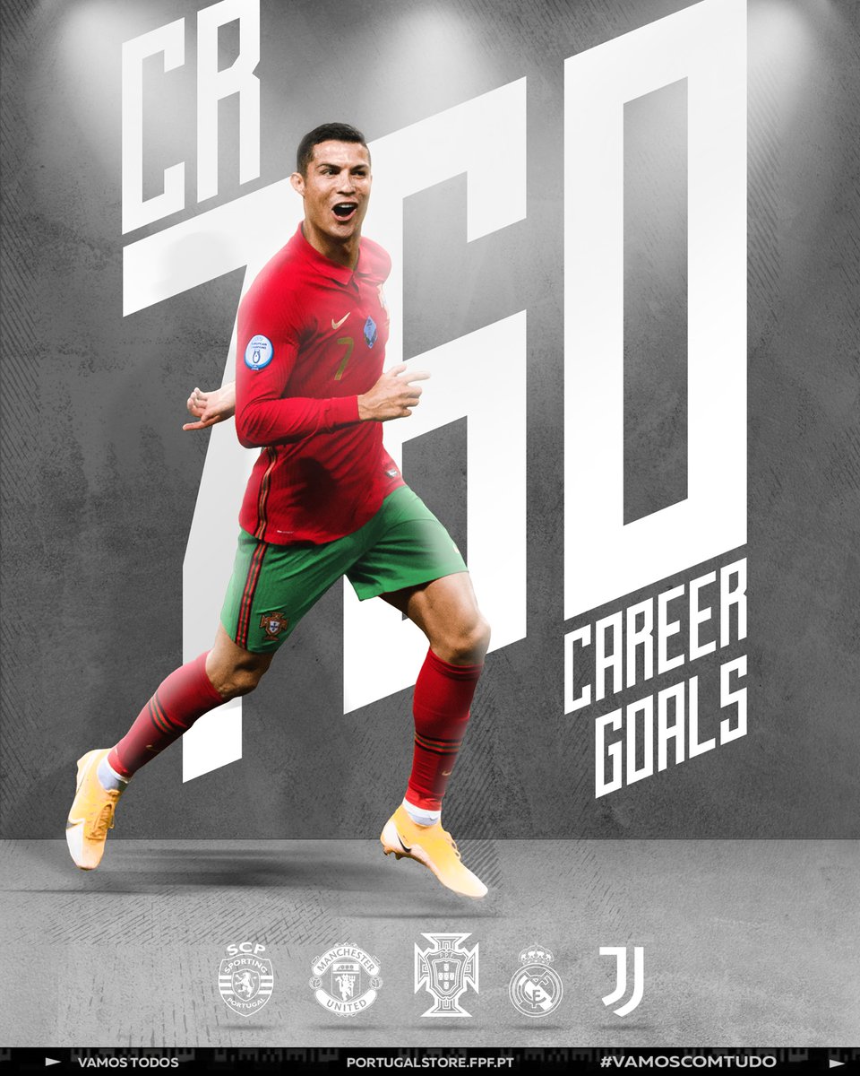 CR7⃣6⃣0⃣: 𝘭𝘪𝘤𝘦𝘯ç𝘢 𝘱𝘢𝘳𝘢 𝘮𝘢𝘳𝘤𝘢𝘳! E o próximo ⚽ está já aí à espreita... #VamosTodos #VamosComTudo
CR7⃣6⃣0⃣: 𝘭𝘪𝘤𝘦𝘯𝘤𝘦 𝘵𝘰 𝘴𝘤𝘰𝘳𝘦! And the next ⚽ is just around the corner... #TeamPortugal https://t.co/cK6Bij6UWu