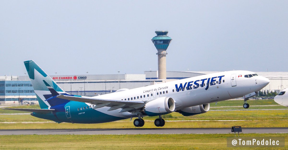 TomPodolec's tweet photo. Westjet’s first Boeing #737Max flight is planned for tomorrow Jan 21 as #WS115 from Calgary to Vancouver. Beginning Friday Jan 22 they will operate three times weekly return flights from Calgary to Toronto. https://t.co/BELWgt8GIK