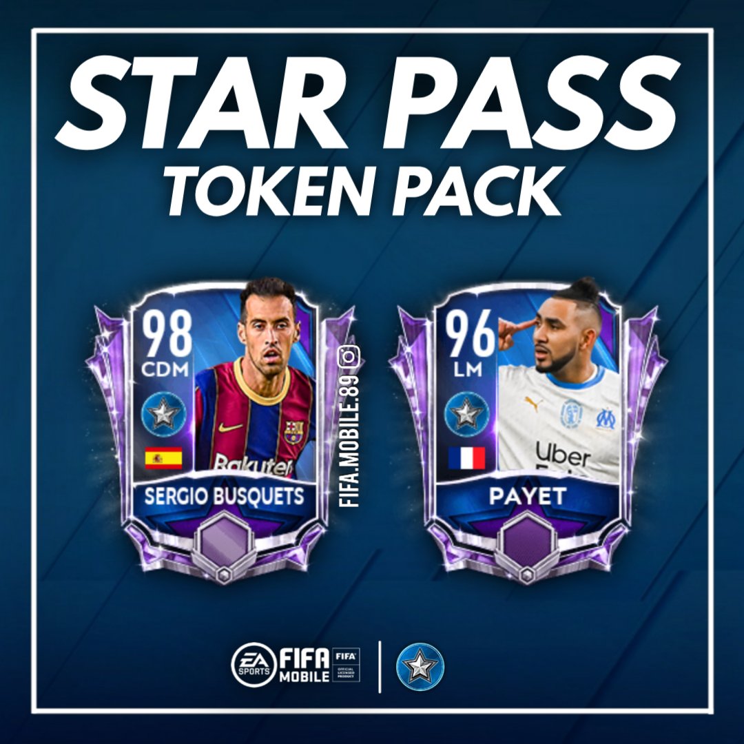 𝗙𝗶𝗳𝗮.𝗠𝗼𝗯𝗶𝗹𝗲.𝟴𝟵™ 🇧🇪 on Twitter: "Star Pass Token Pack ⭐ Sergio  Busquets 🇪🇸 98 Dimitri Payet 🇫🇷 86 • □ Made by @fifamobile89 □ Follow  me for /FM/FIFA 20 news and edits #FIFAMobile https://t.co/CPOONWBdEv" /  Twitter
