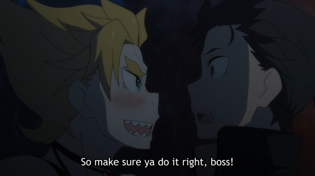 Garfiel is beyond cute, and him being barely a teenager explains not only his mood swings, but the importance he places in family and how deeply abandonment affected him, him being still at such a young age. Also him looking up to Subaru as a big brother figure now is adorable!