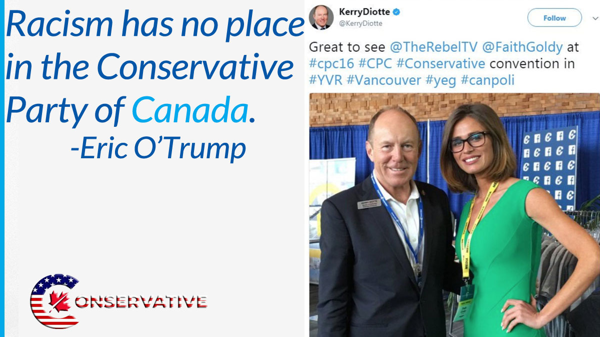 There's no place in the Conservative Party for Racism. We've already gotten rid of #DerekSloan anyone know who else we should get rid of?

 #ErinOTrump  #cdnpoli