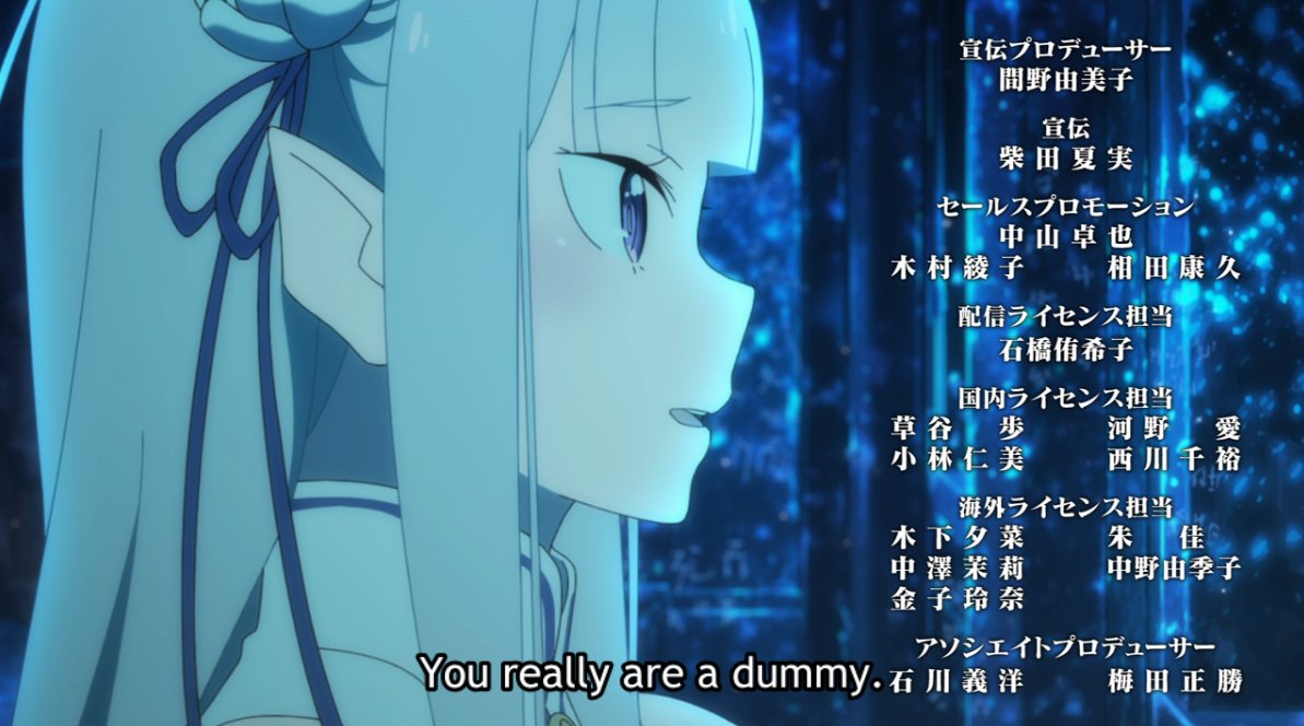 Aaaand we finally get the reason for Subaru's departure in the night — to write letters of support so that even while she takes the Trial to face her painful memories, she will still feel his support. Their relationship is too wholesome!