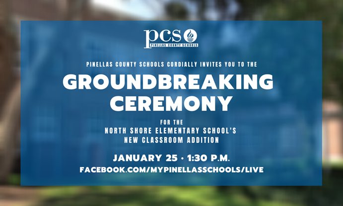 We hope you join us! #GroundBreaking #newbuilding <a href="/my_pcs/">Pinellas County Schools</a>