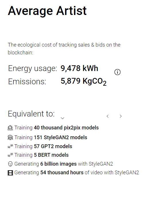 I'm sure many will ask impact of  #DL. I too was curious.here is a comparison with  #NFTs and (via  @joz_freeman) this looks good too:  https://mlco2.github.io/impact/&nbsp;