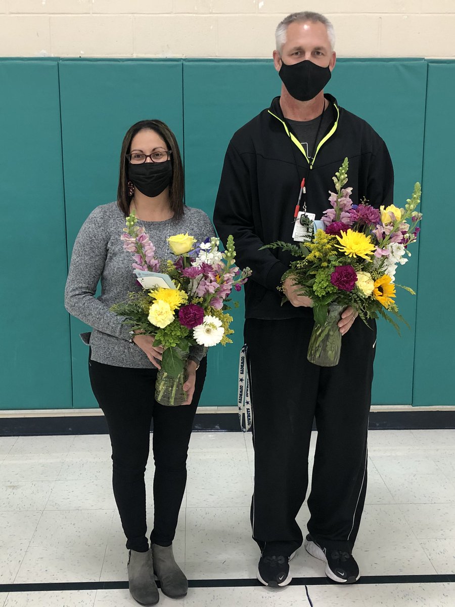 Congratulations Coach King, our <a href="/PrairieViewES/">Prairie View Elem</a> Exemplar Educator and Mrs. Escribano, our paraprofessional of the year! An amazing group of educators here! #pveproud