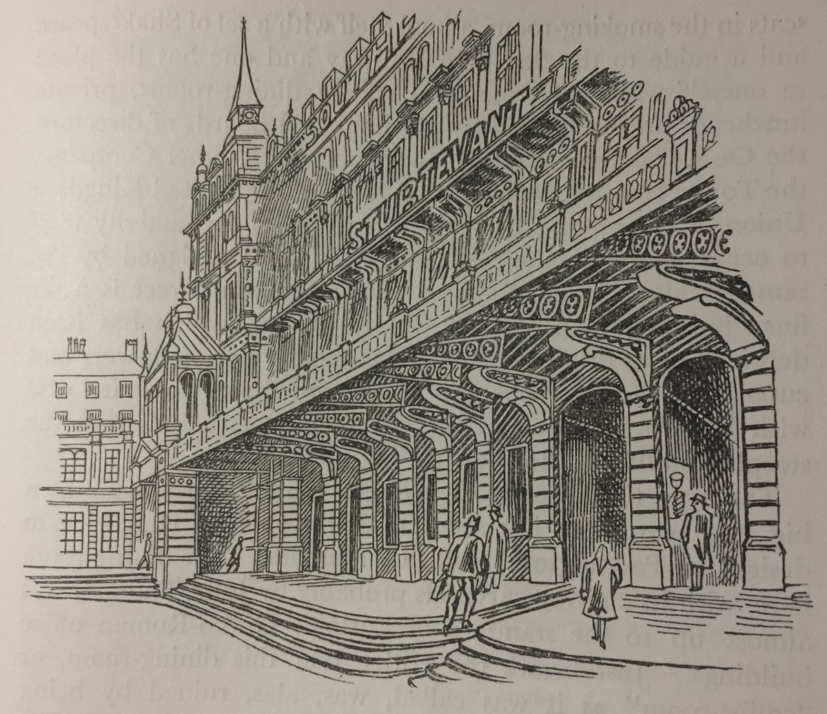 OSaumarezSmith's tweet photo. Edward Bawden drawings of London train termini (1949) https://t.co/MkaTuQDX5n