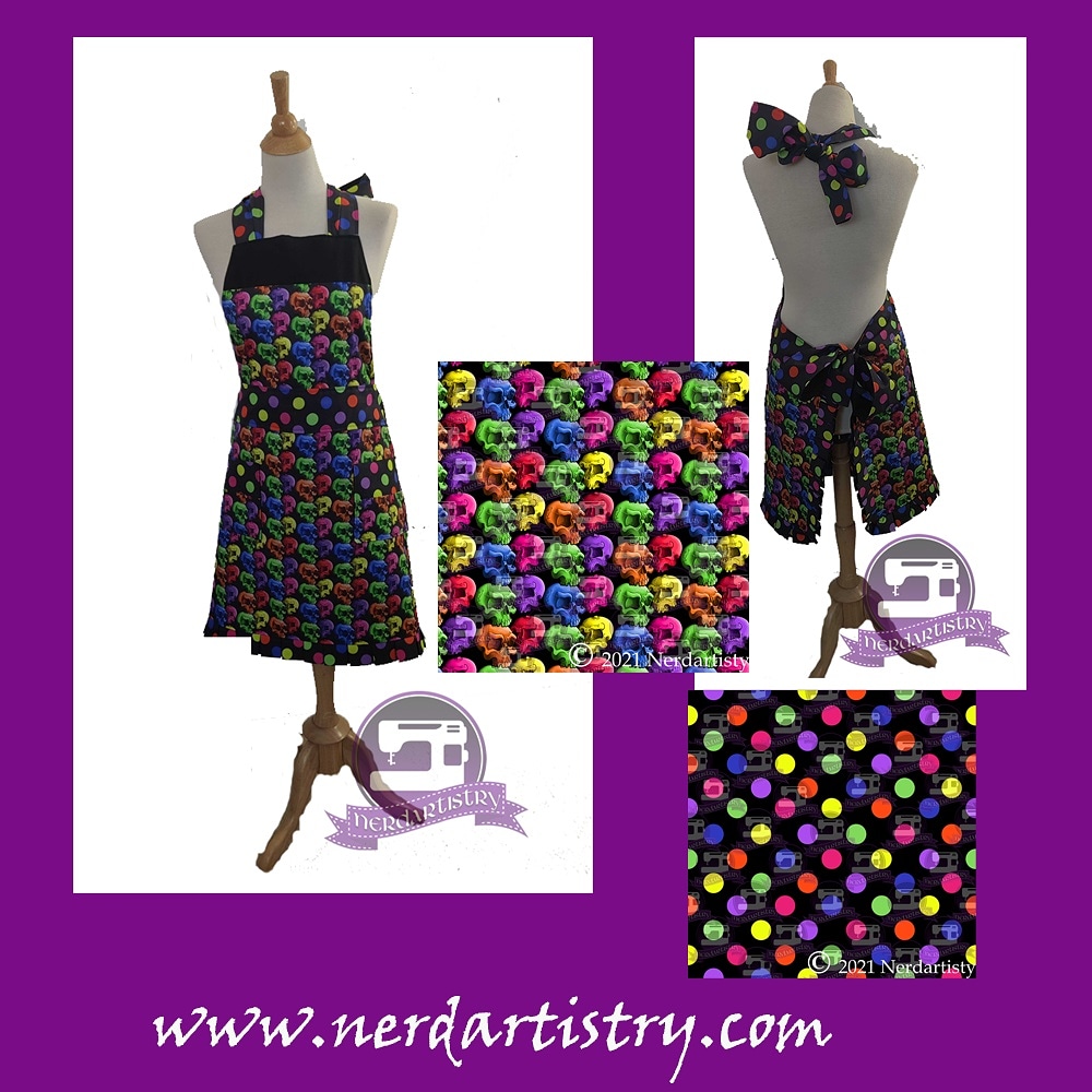 stormysnerd's tweet photo. Volume 1: Cherry Skulls is so bright and colorful. Pre-order goes live February 1. #nerdartistry #cherryskulls #rainbowskulls #rainbowpolkadots #customfabric #skulls #fabric https://t.co/VYtXXtMb2t