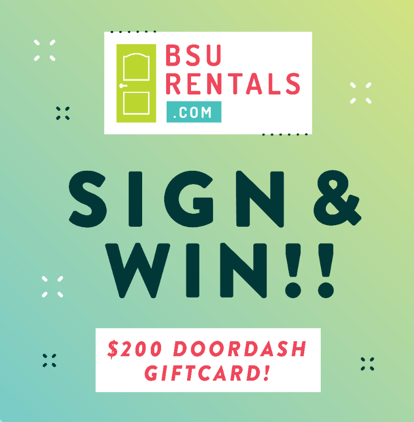 BSURentals's tweet photo. Welcome back Cardinals! If you or your friends are looking for an apartment or house close to Ball State, your search ends here! BSURentals has a variety of options for August move-in and available now! Plus, when you sign a lease you get entered to win a $200 DoorDash gift card! https://t.co/WwsVzwz1GB