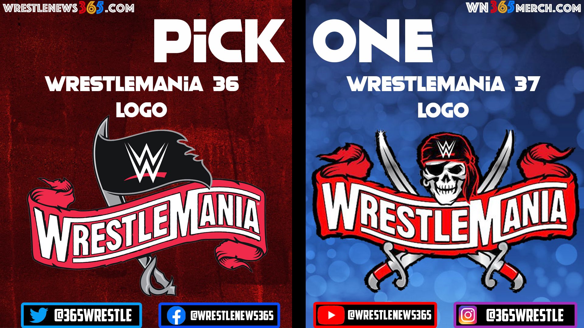 Owen Wrestlenews365 Which Wrestlemania Logo Is Better Wrestlemania 36 Or Wrestlemania 37 Pickone Only Wwe Wrestlemania T Co Nqwowk77ln Twitter