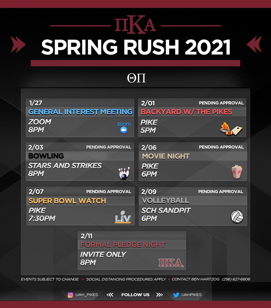Rush Schedule is out, are you in?? #rushpike