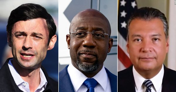 JUST IN: Vice President Kamala Harris swears in three new Democratic senators, officially giving Democrats control of the Senate for the first time since they lost the chamber in the 2014 elections cnn.it/3sHufOM