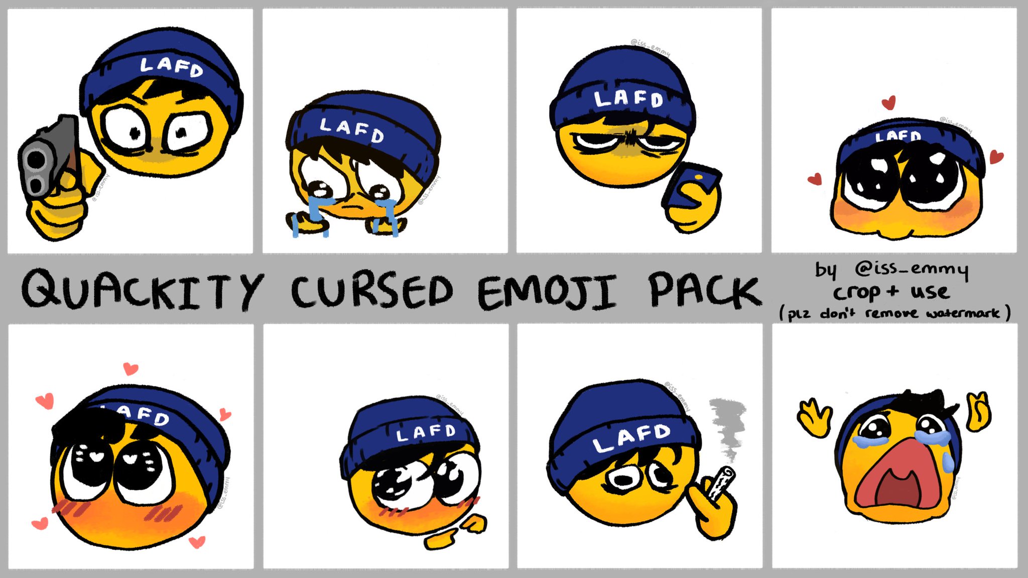 emmy :) on X: I saw some techno themed cursed emojis so I made some  quackity themed, they're so stupid i love them. feel free to crop and use  them :) when