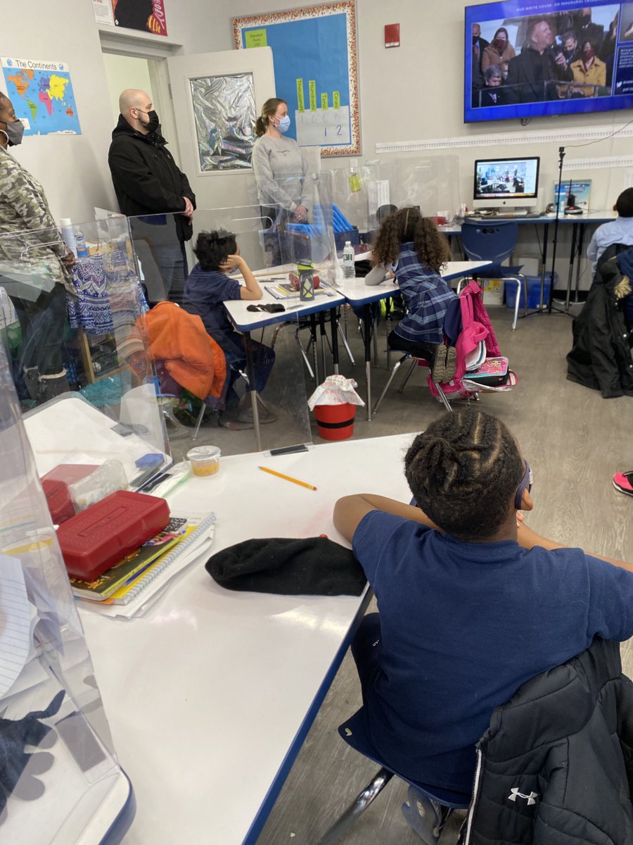 wcvbrhondella's tweet photo. Talking Inauguration Day lessons @MissionGrammarSchool. A real gem when the 7 yr old adds #pearls to the uniform #wcvb #kamala https://t.co/ADaCLdo4xn