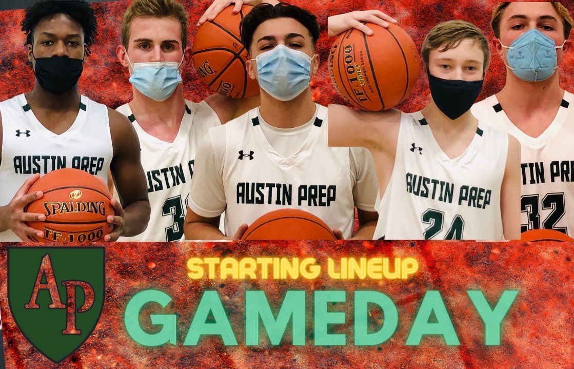AustinPrepBHoop's tweet photo. Tip-Off in just a few minutes against @MatignonSports! 

Our starting lineup 
@AltenorLence 
@TomSkeffington5 
@michael_gizzi 
Matt Gaffney 
@QuinnMorse19 

LIVE STREAM 
▶️https://t.co/1tuzEdTfIb https://t.co/LefmFEvd45