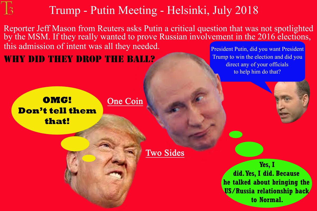 +9And then there was 2018  #RememberHelsinki when during an international live broadcast Putin admitted he wanted don for POTUS and that he conspired with a designated team to help him get him elected. "Nu uh" ~  #QAnon The list goes on and on....