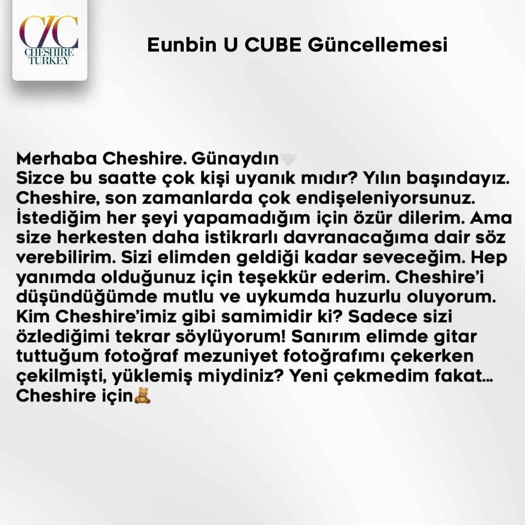 clc7turkey's tweet photo. 210121 | Eunbin U CUBE Güncellemesi (1) https://t.co/jSerMqK03r