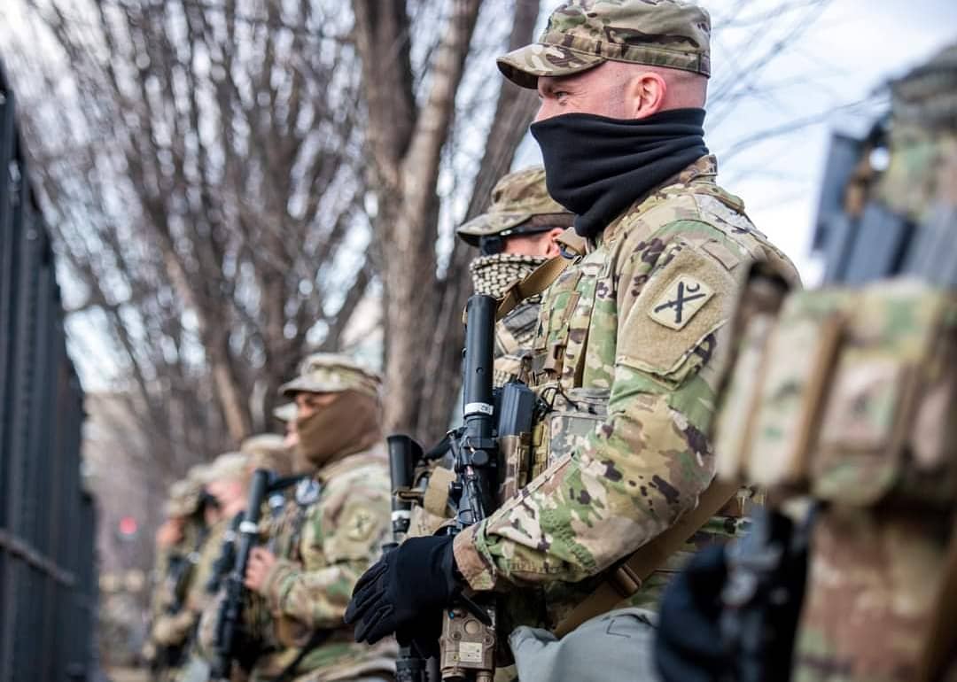 SCNationalGuard's tweet photo. The #SCGuard provided security support to the 59th Presidential Inauguration in Washington, D.C., Jan. 20, 2021. (๐ธ: Sgt. Brian Calhoun) #NationalGuard #PI59 https://t.co/UfbJB4S5qS