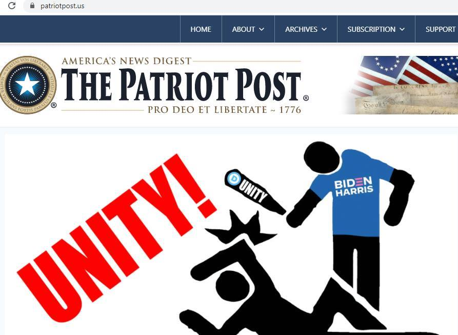 Here's another RW site that only leads with RW political cartoon about it